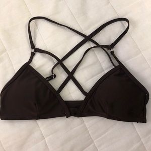 Brown strappie bikini top